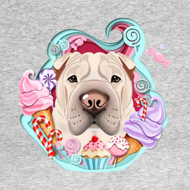 A Shar Pei in the ice cream by SharPeiArt